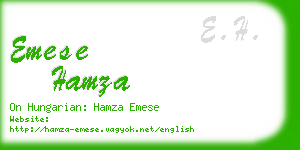 emese hamza business card